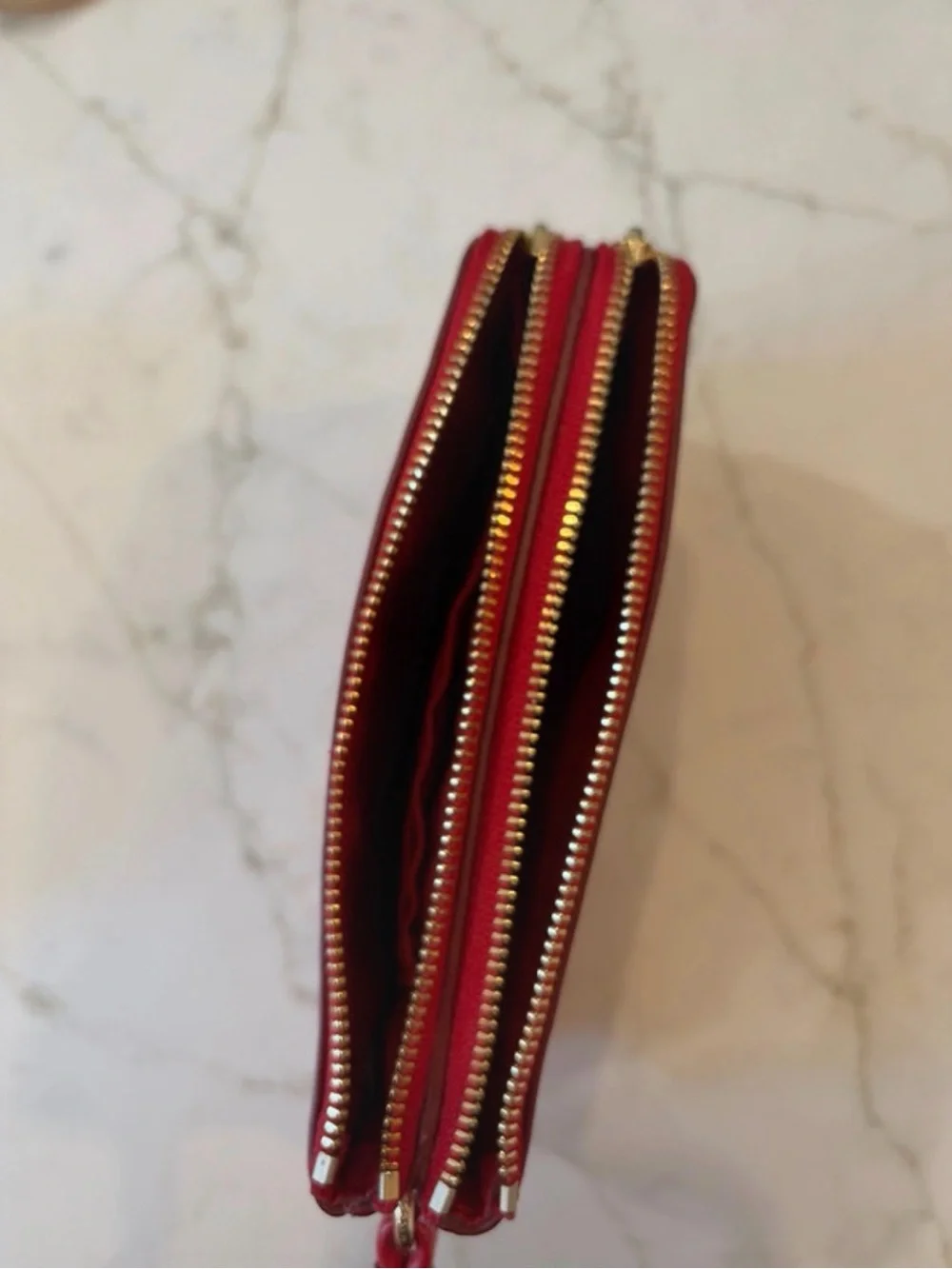 Coach Red Leather Wristlet Clutch